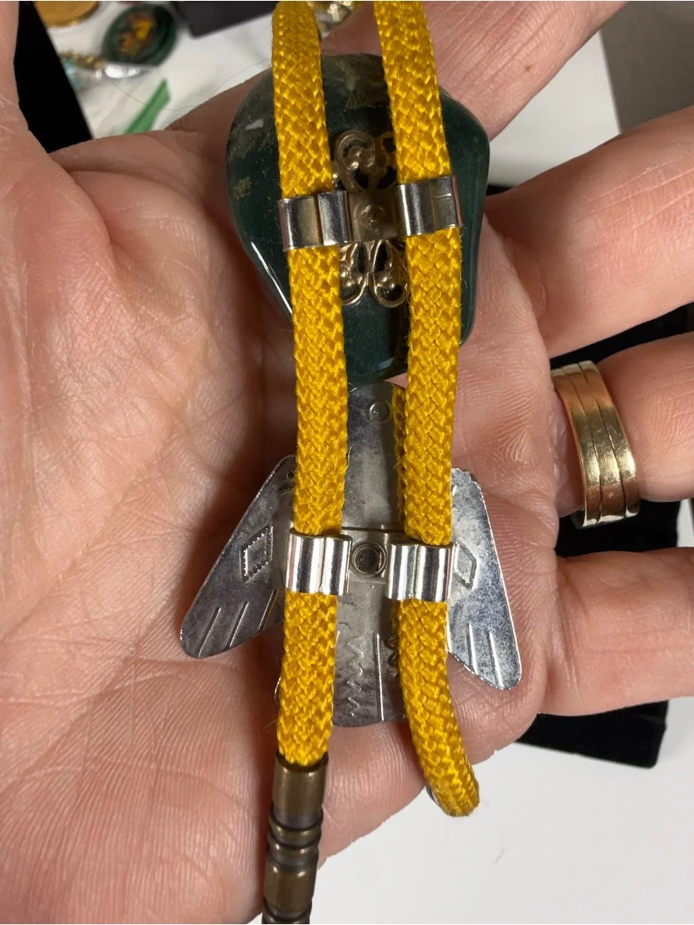 Thunderbird Bolo Tie With Stone Accents